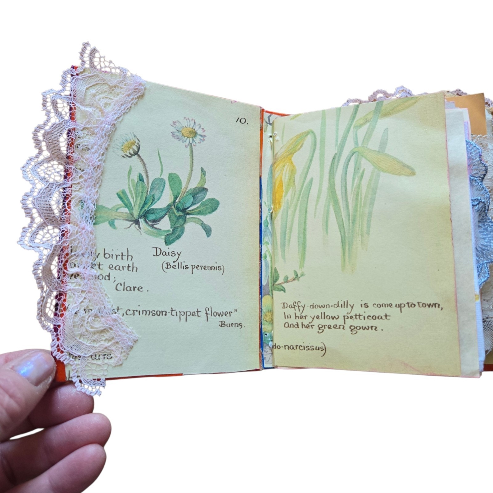 Handmade Chunky Junk Journal Use for Writing Art Photos Floral Embellishments