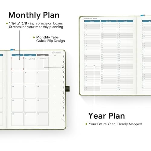 18-Month Weekly & Monthly Planner 2026-2027, 6.5″x8.5″, Vertical Layout, Pocket,