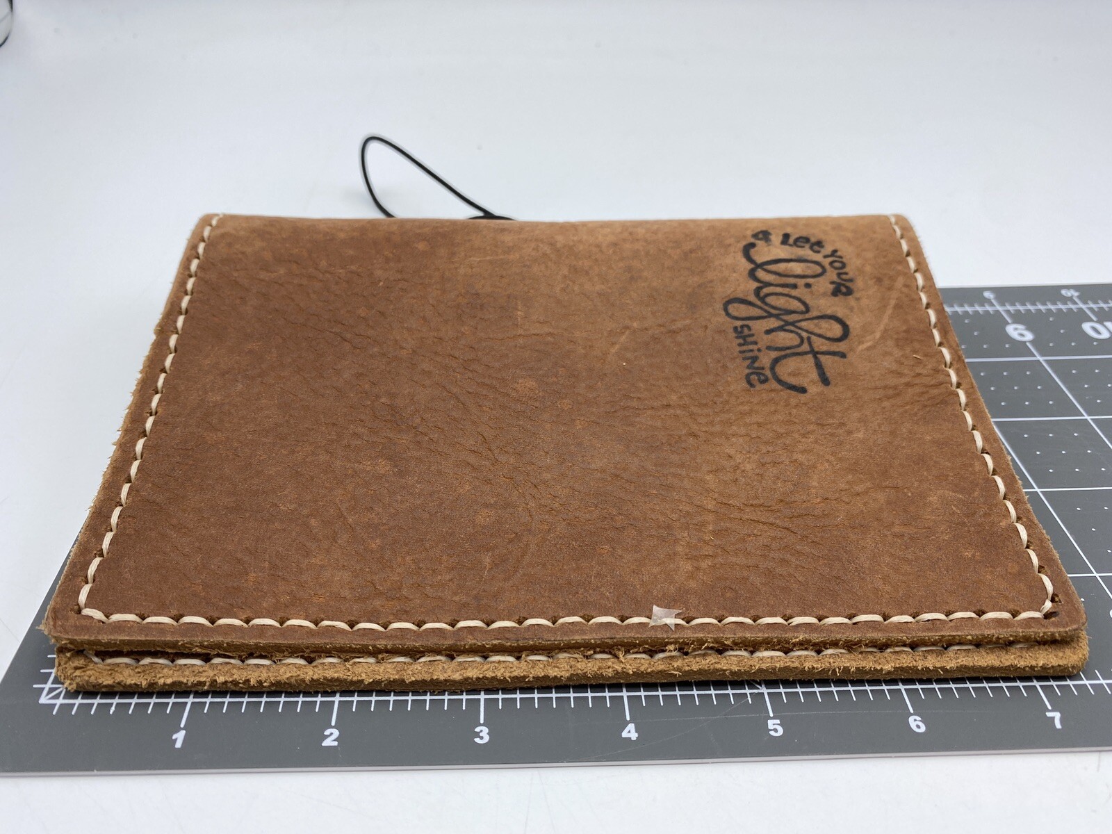A6 Soft Rustic Leather 7.5 X 5.25 Travelers Notebook “Let Your Light Shine”