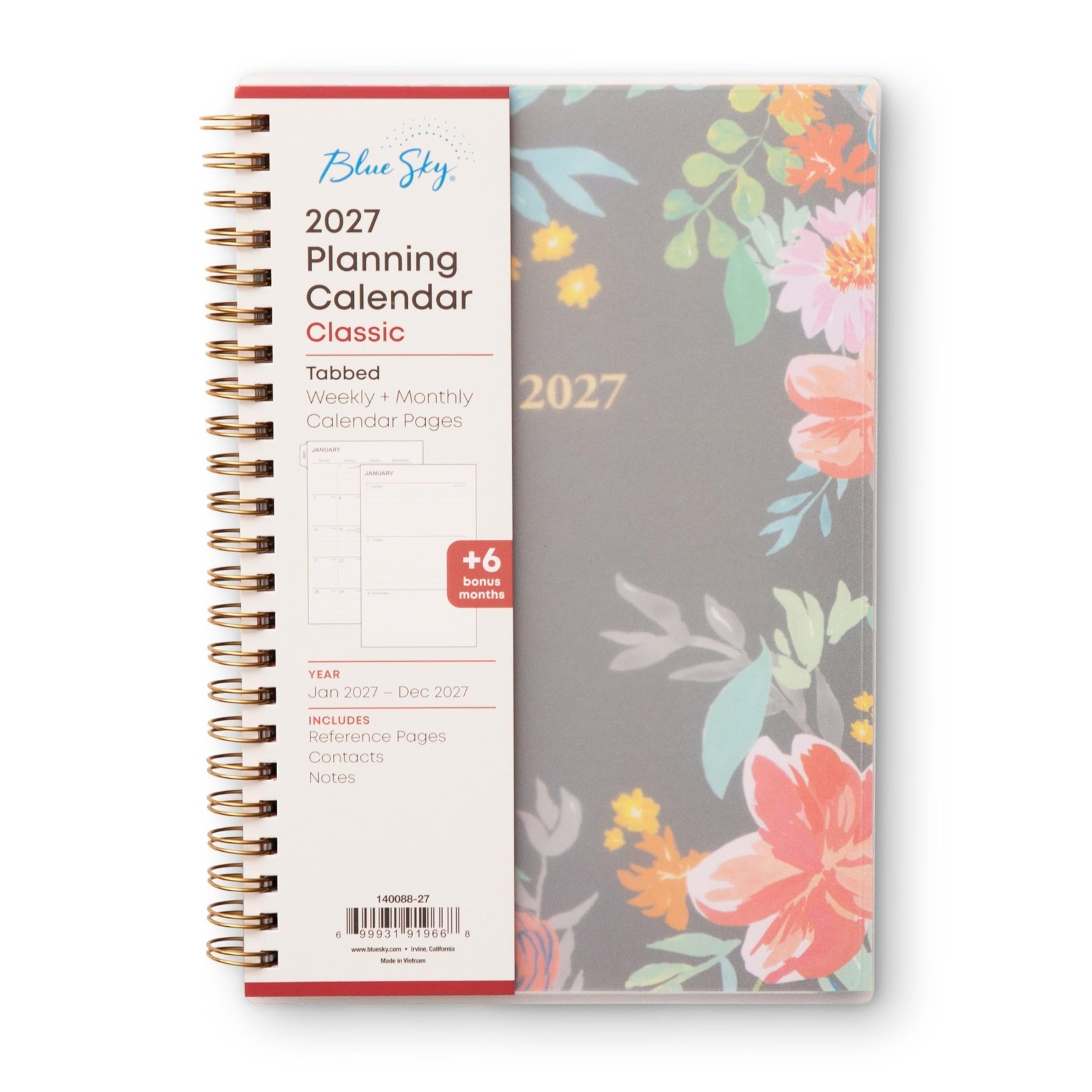 Blue Sky 2027 Weekly and Monthly Planner Calendar, January 2027 – December 20…
