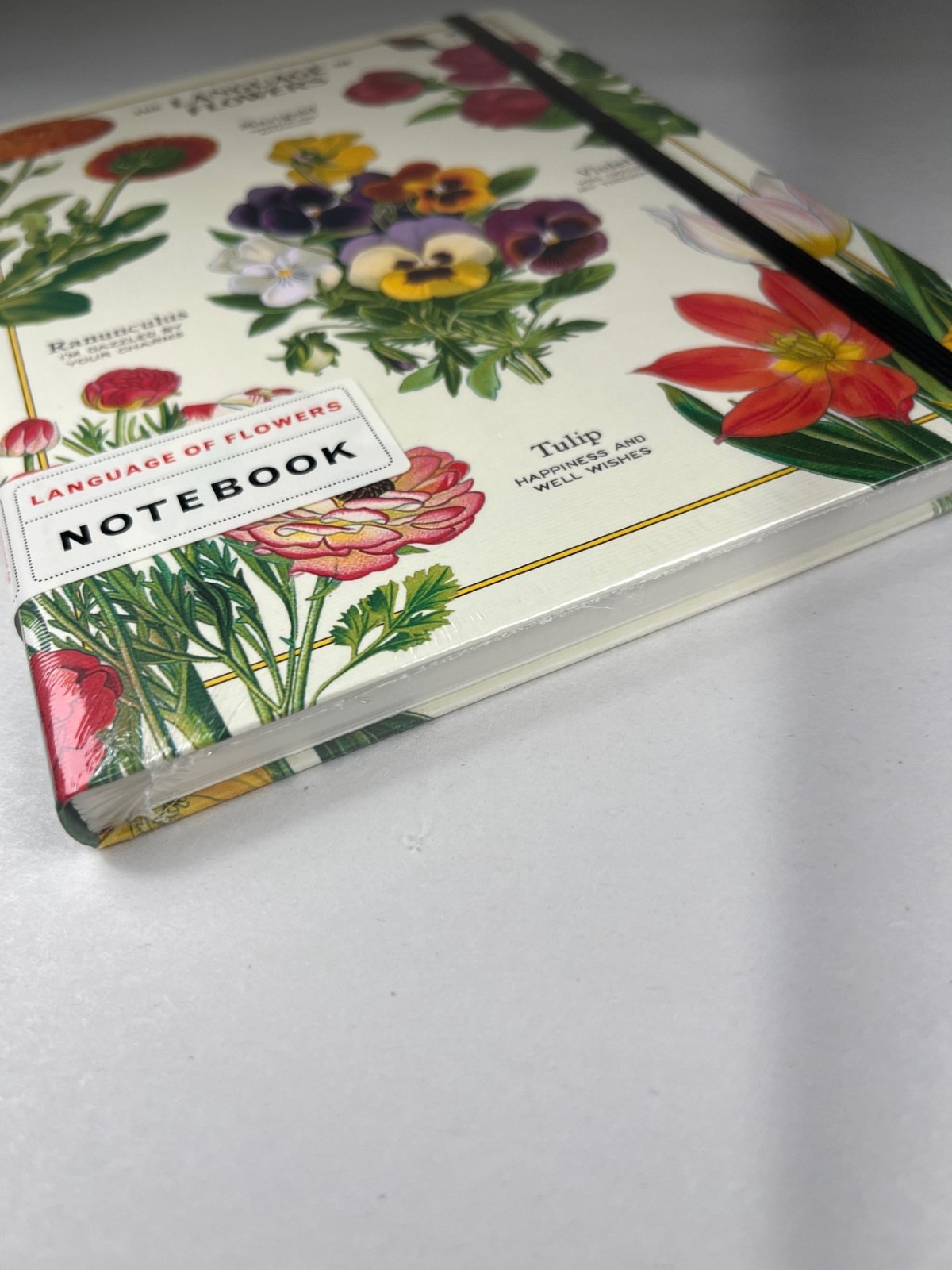 Cavallini & Co. Language of Flowers Large Notebook with elastic closure