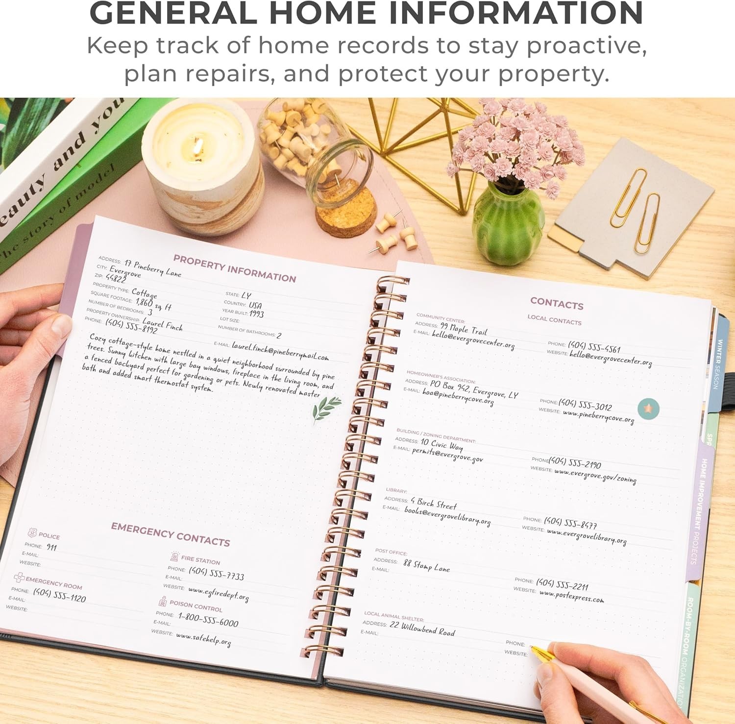 Home Planner Organization Workbook Cleaning Schedule