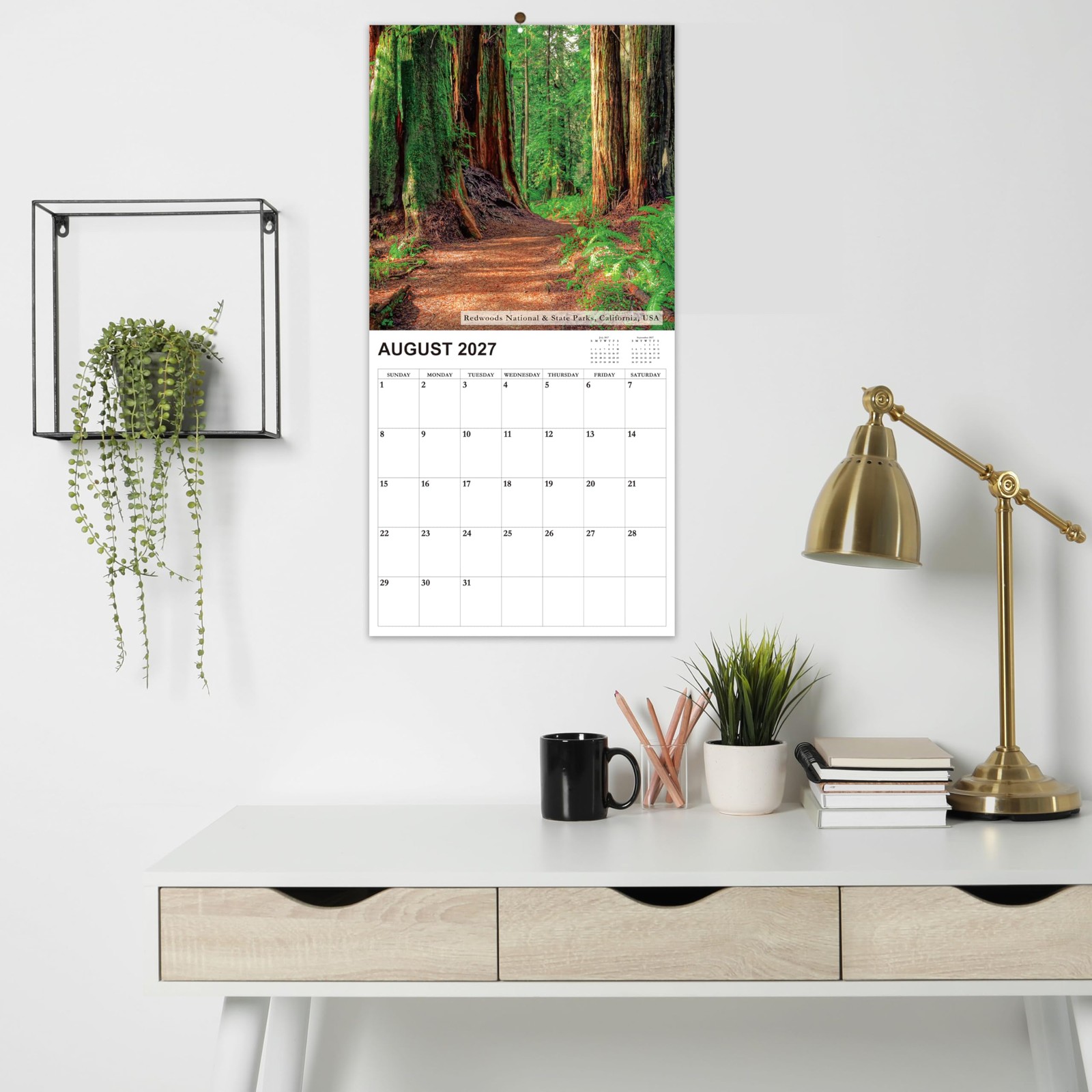 2026-2027 Calendar – 18-Month Wall from 12″ x 24″(open)