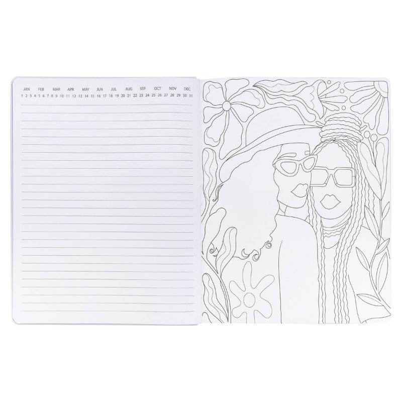 Be Rooted 8″x10″Mindfulness Journal with Hidden Coloring Pages Joy is All Around