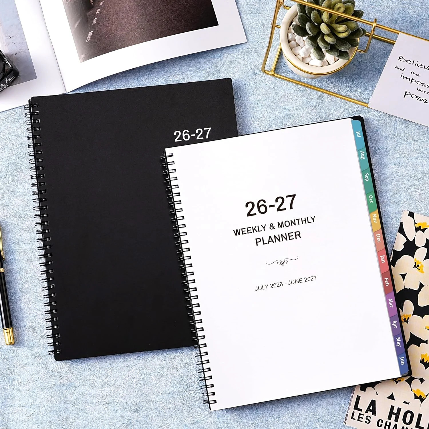 Weekly and Monthly Planner 2026-2027, July 2026-June 2027, 8.5” x 11” | Academ