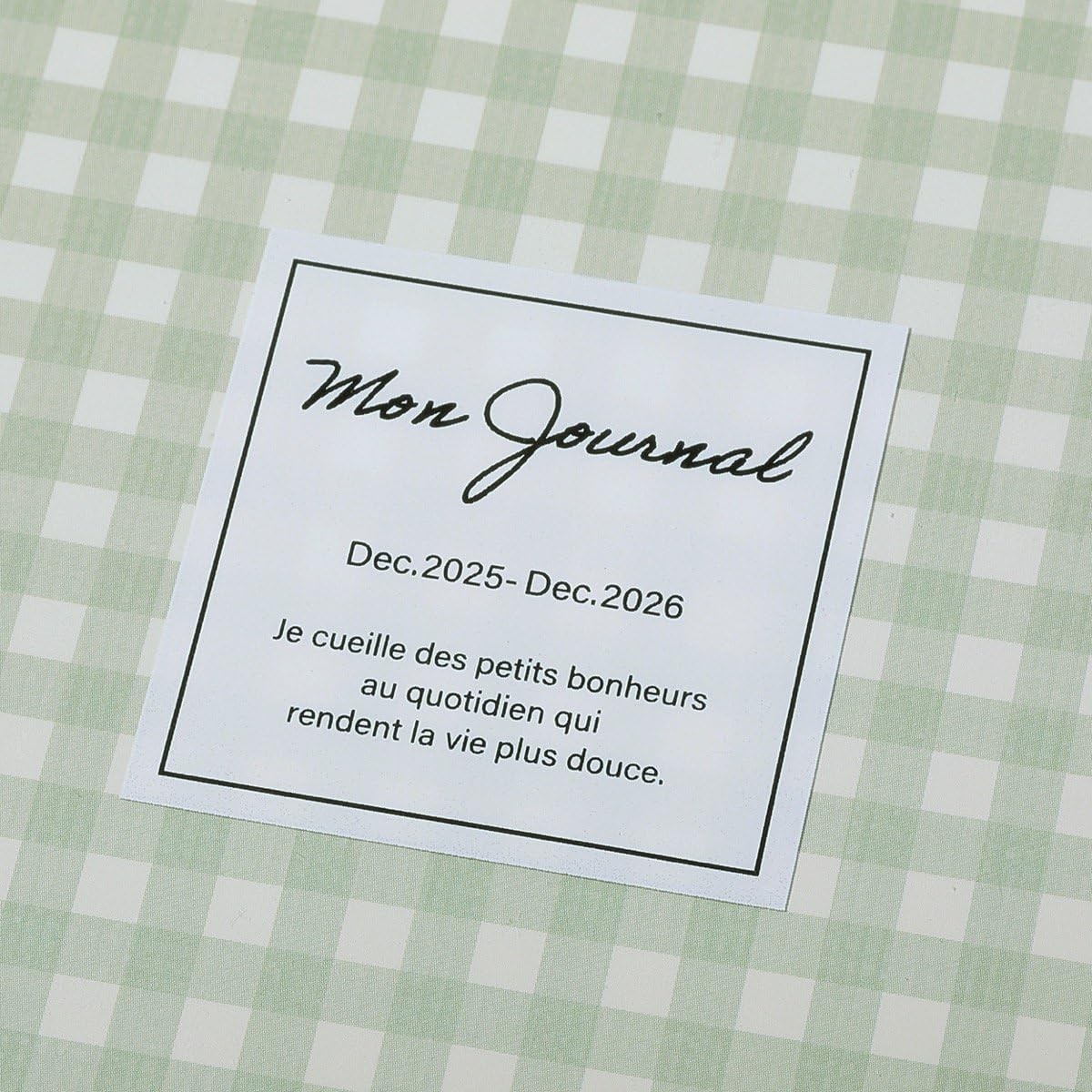 Planner 2026 Weekly Block Square148 Gingham Check Gray