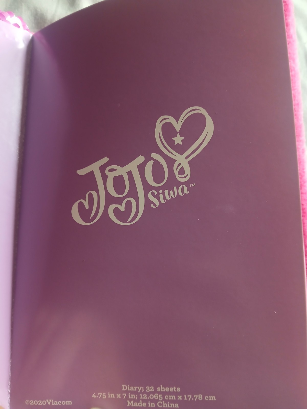 Jojo Siwa Note Book Diary Journal 4.75 In X 7 Inches 32 Sheets