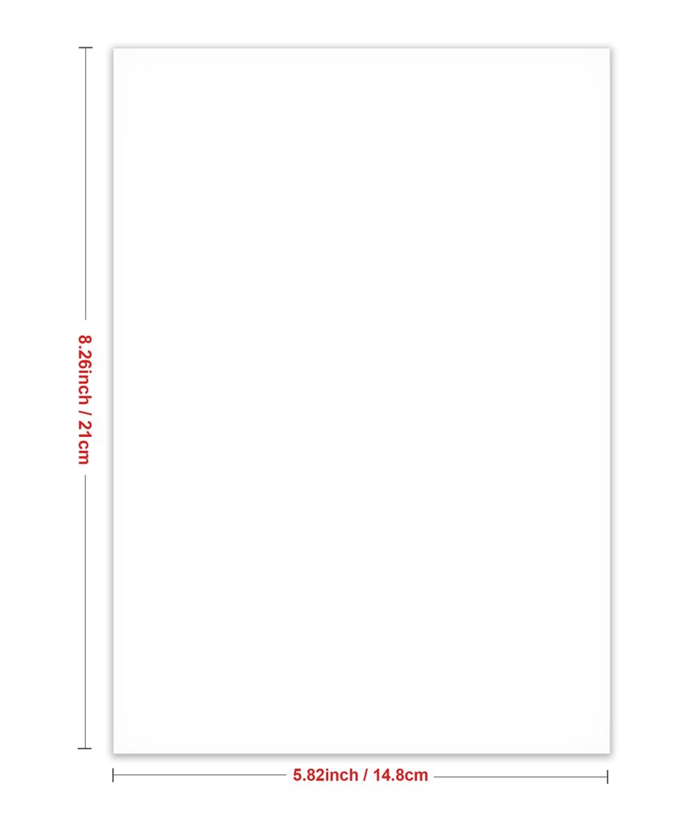 Half Letter Blank Paper, A5 100 Sheets/200 Pages Printer Paper, Unpunched, Bl…