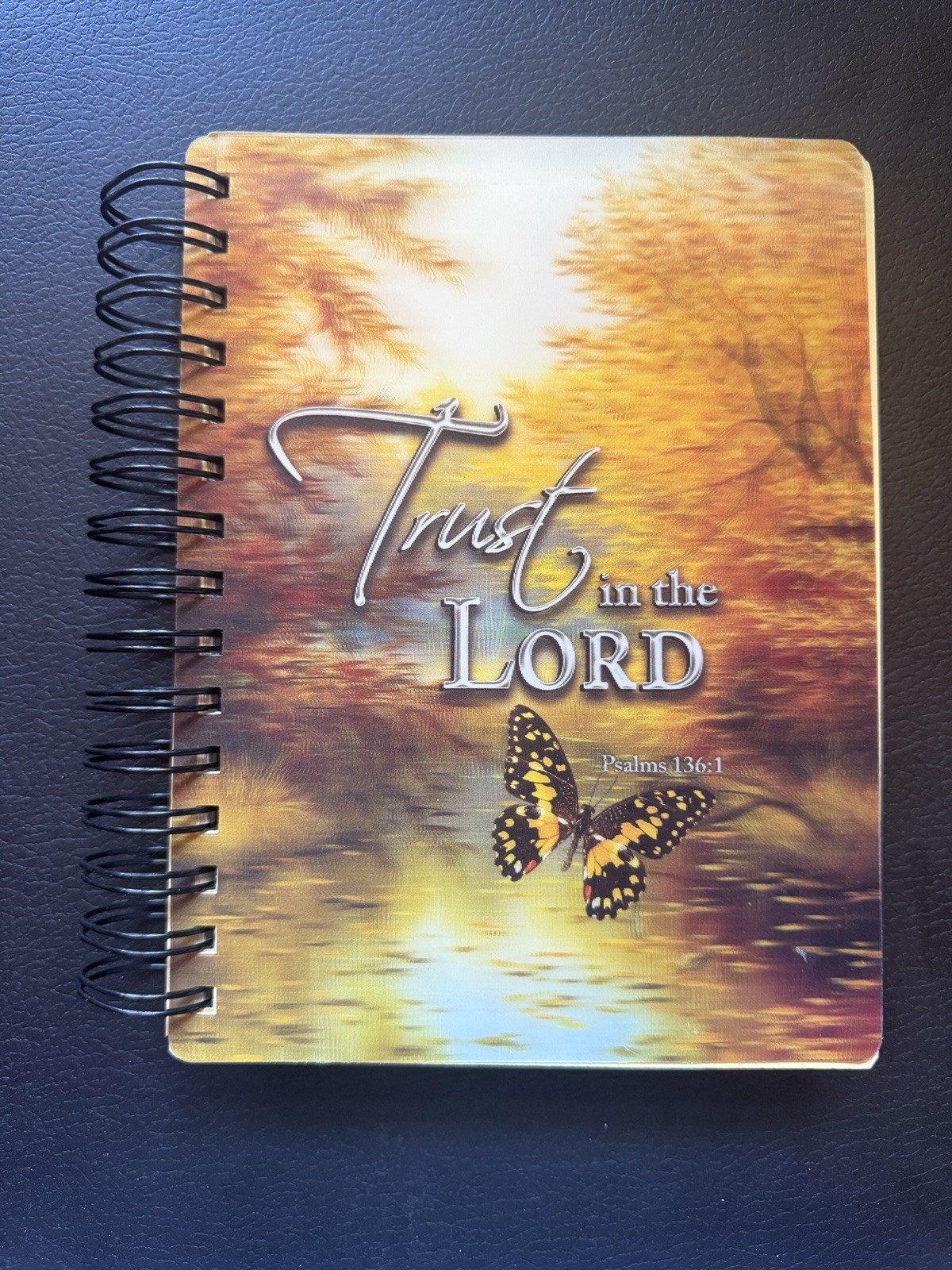 Christian Inspired Journal Notebook: Psalms 136:1 Butterfly Nature 3D- NEW