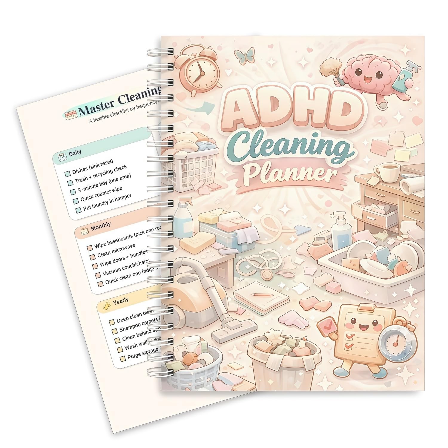 Adhd Cleaning Planner – Adhd-friendly House Cleaning Checklist & Schedule, Daily