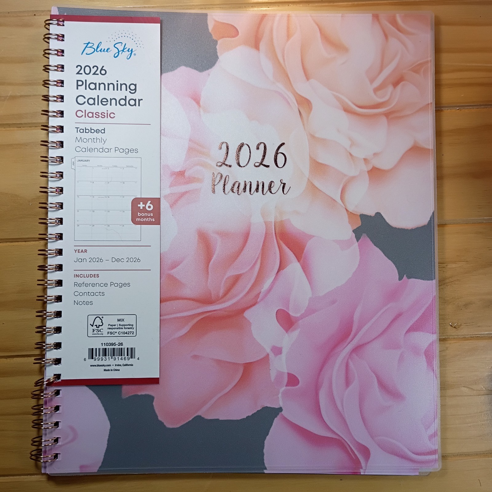 2026 Blue Sky Monthly Planner, 8″ x 10″, Joselyn, January To December New.