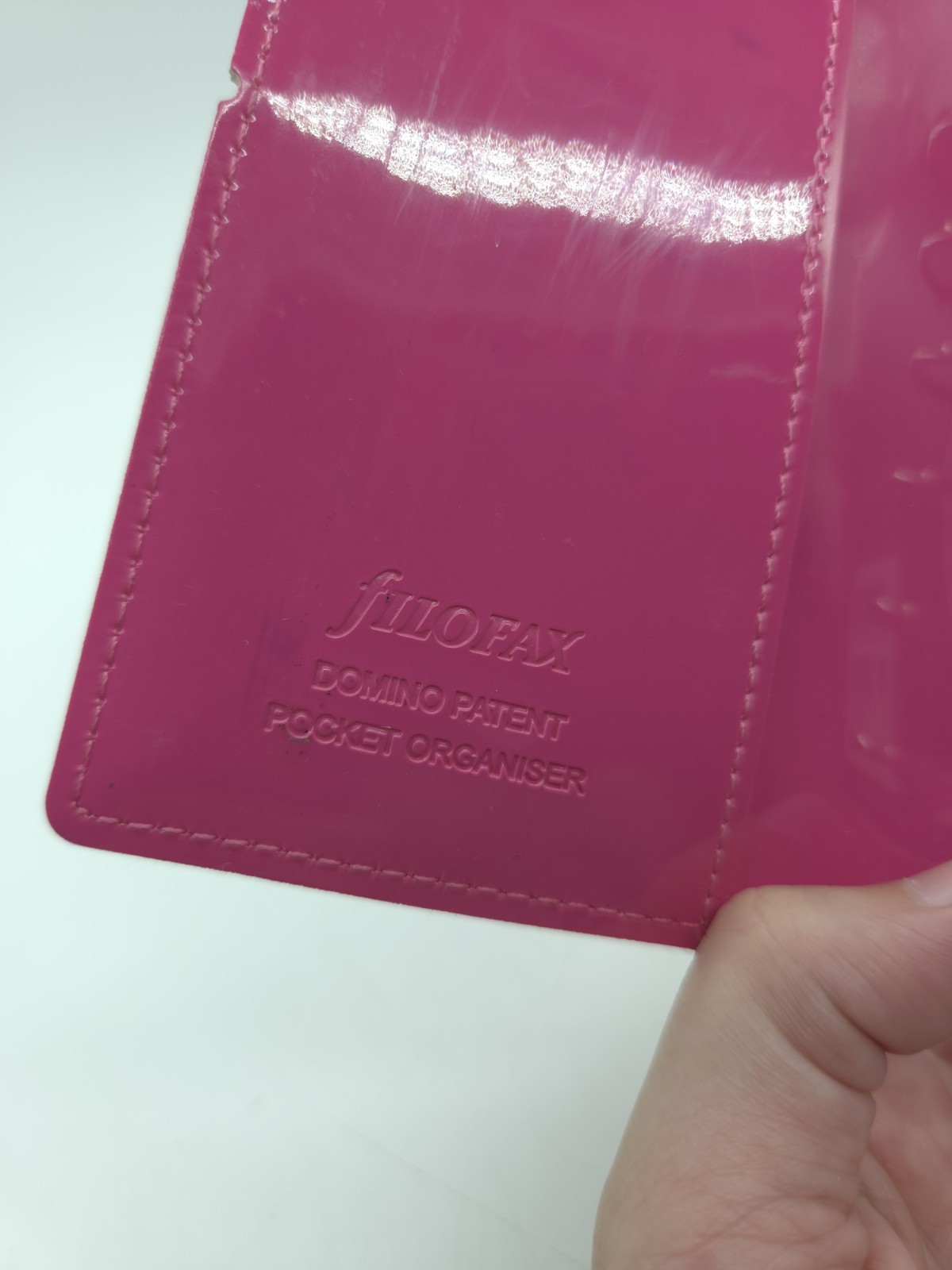 Filofax Domino Patent Pocket Hot Pink Organizer Planner