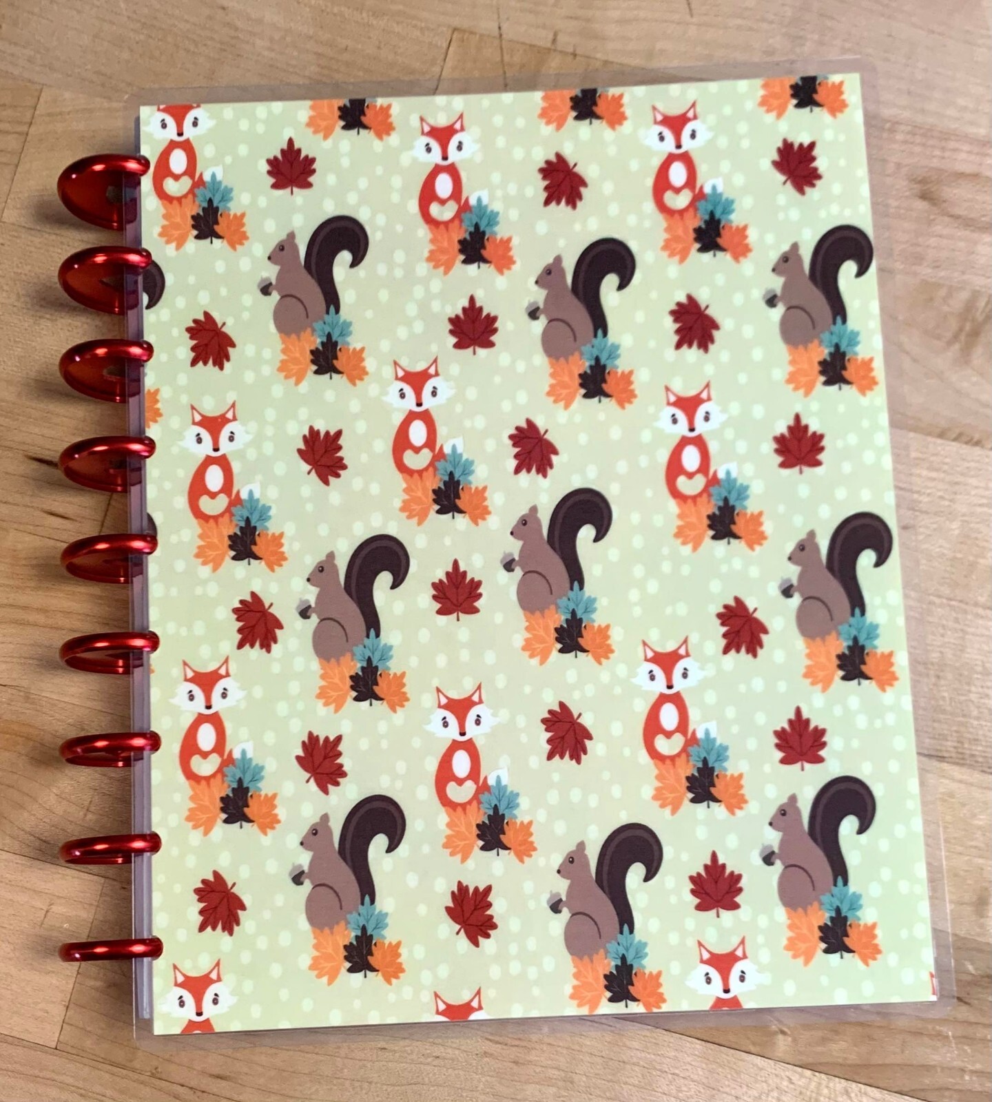 FALL Forest Animals Fox Squirrel Cover Set for use with Classic Happy Planner