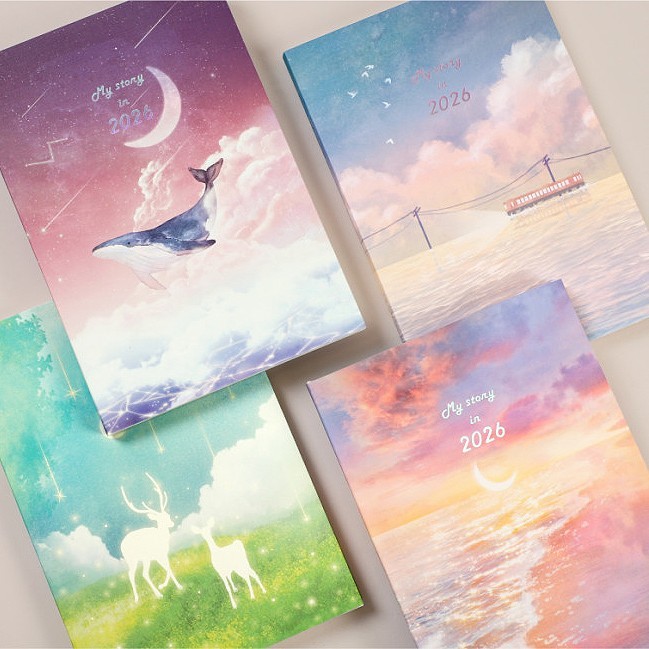 PLEPLE 2026 MY STORY DIARY VER.11 with Sticker/Monthly Weekly Daily Planner Note