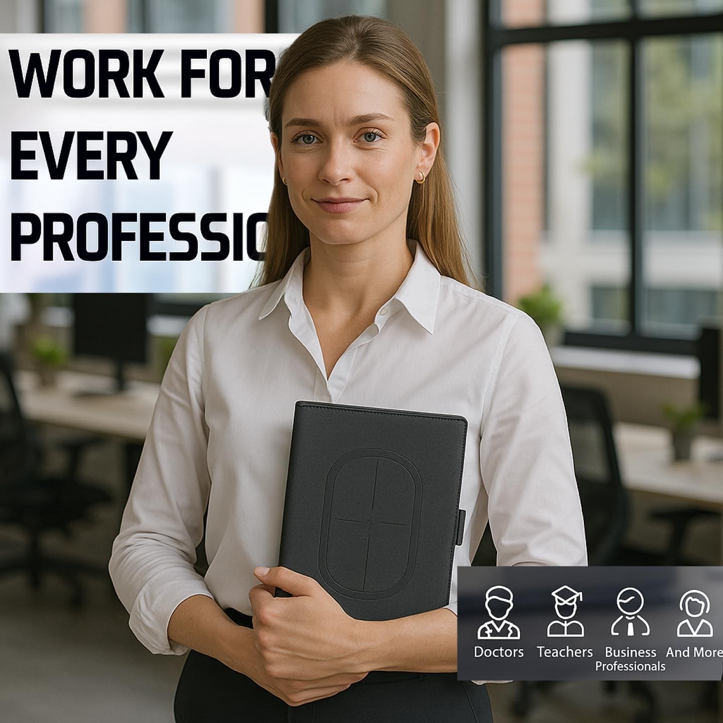 High Performance Planner Professional Notebook with Built-in Power Bank & Wir…