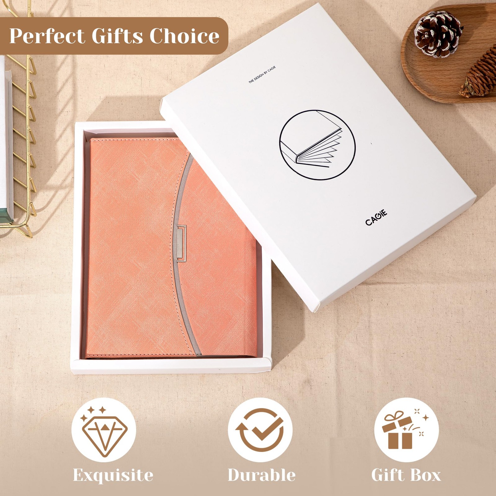 Journal Notebook for with Magnetic Flap Closure, 256 Pages 100 GSM Elegant Li…