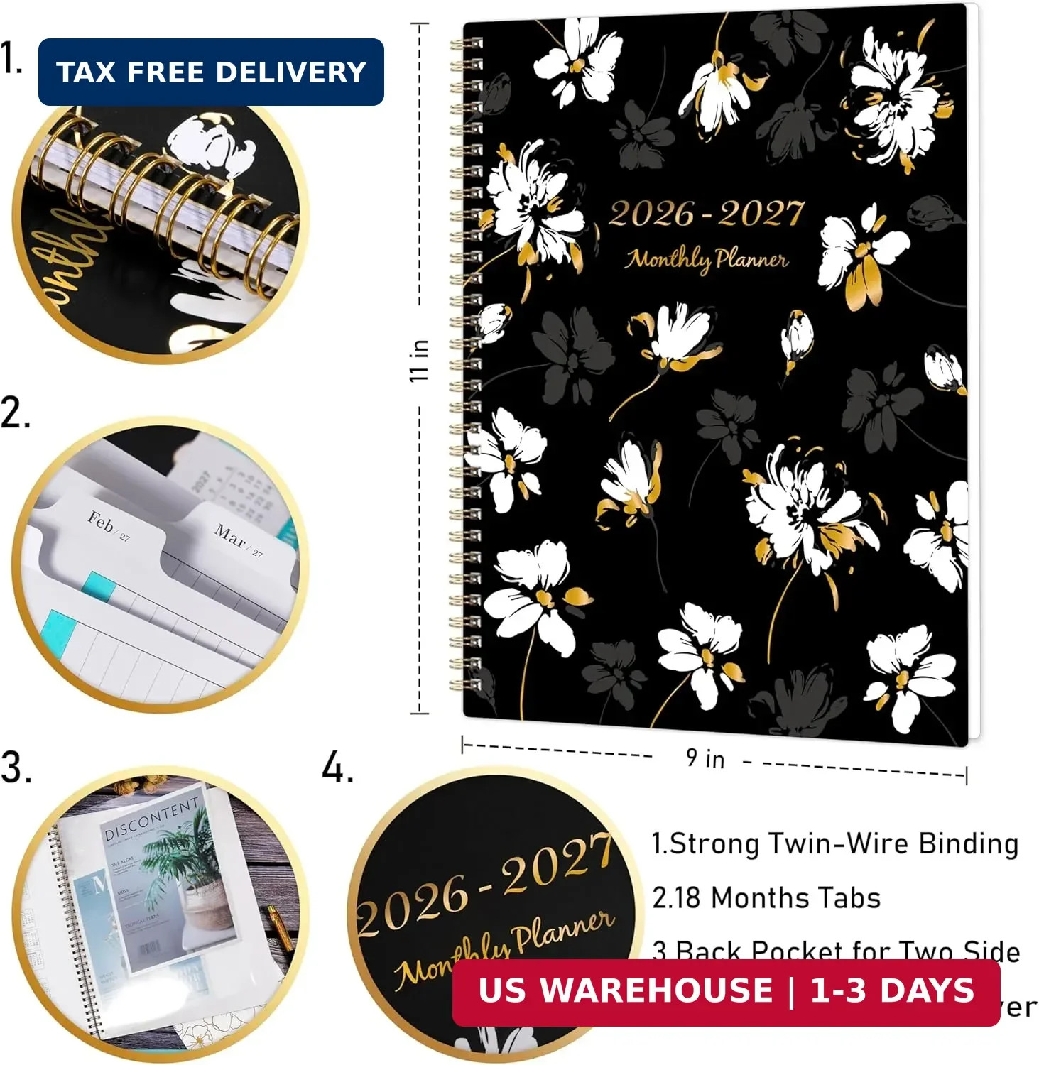 2026-2027 Monthly Planner – Planner 2026-2027 from Jul. 2026 – Dec. 2027, Monthl