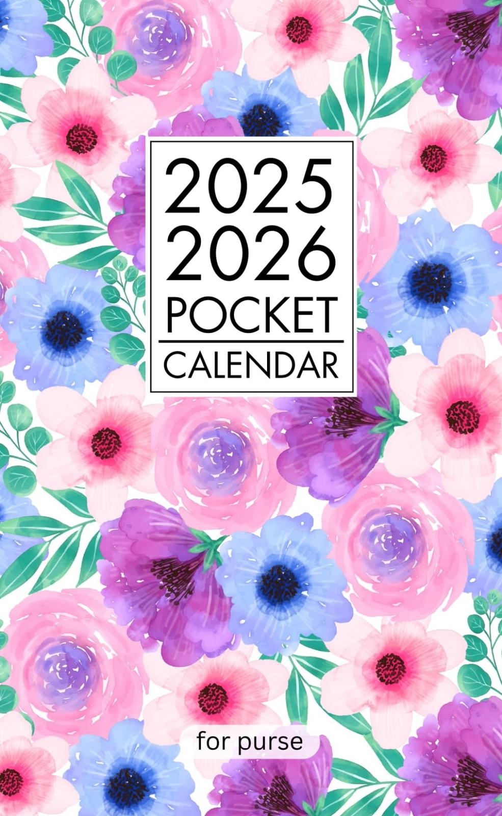 2025-2026 Pocket Calendar for Purse-2 Year Pocket Planner: Jan 2025 to Dec 2026