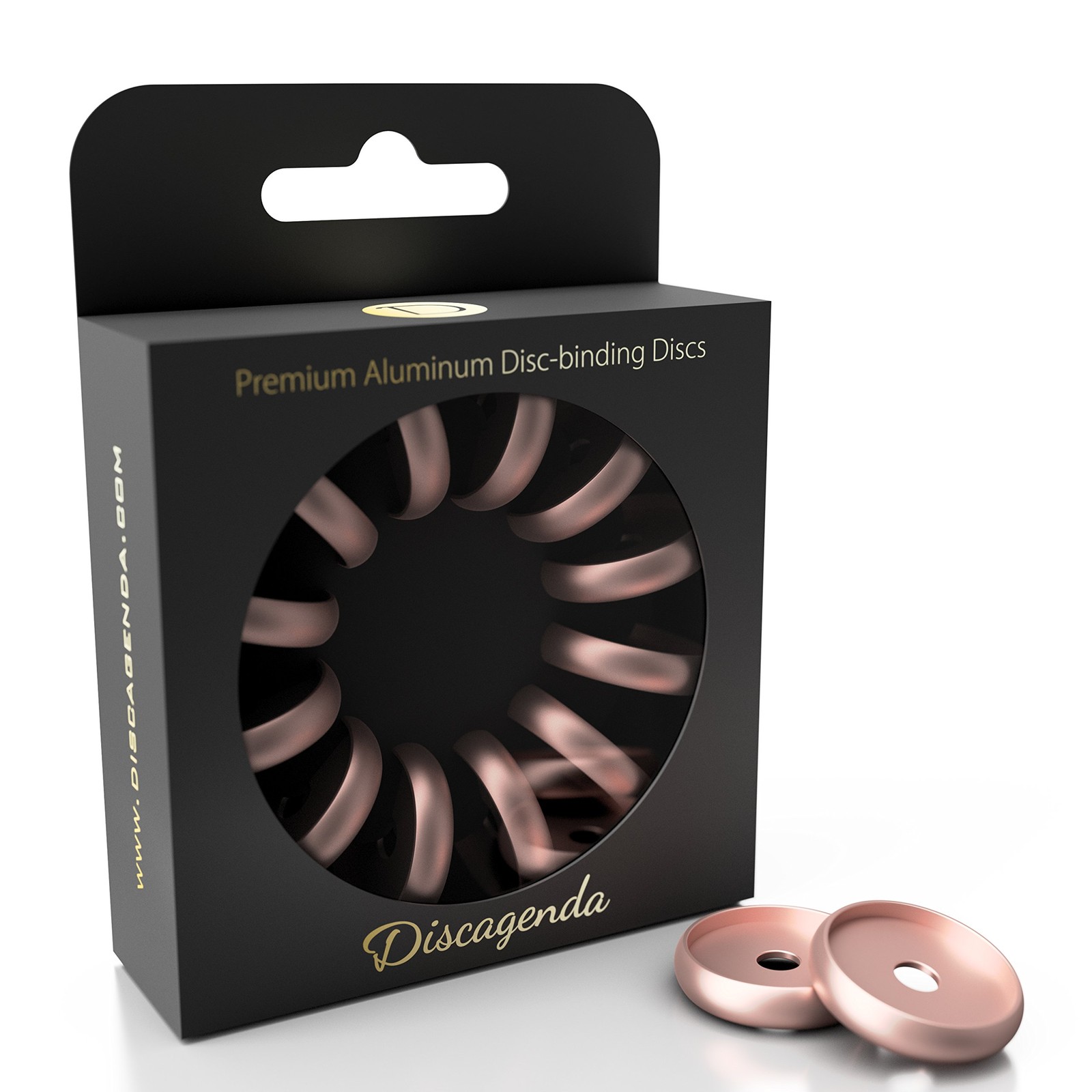 Discbound Discs 0.94in Rose Gold – Precision CNC Aluminum for Smooth Flipping