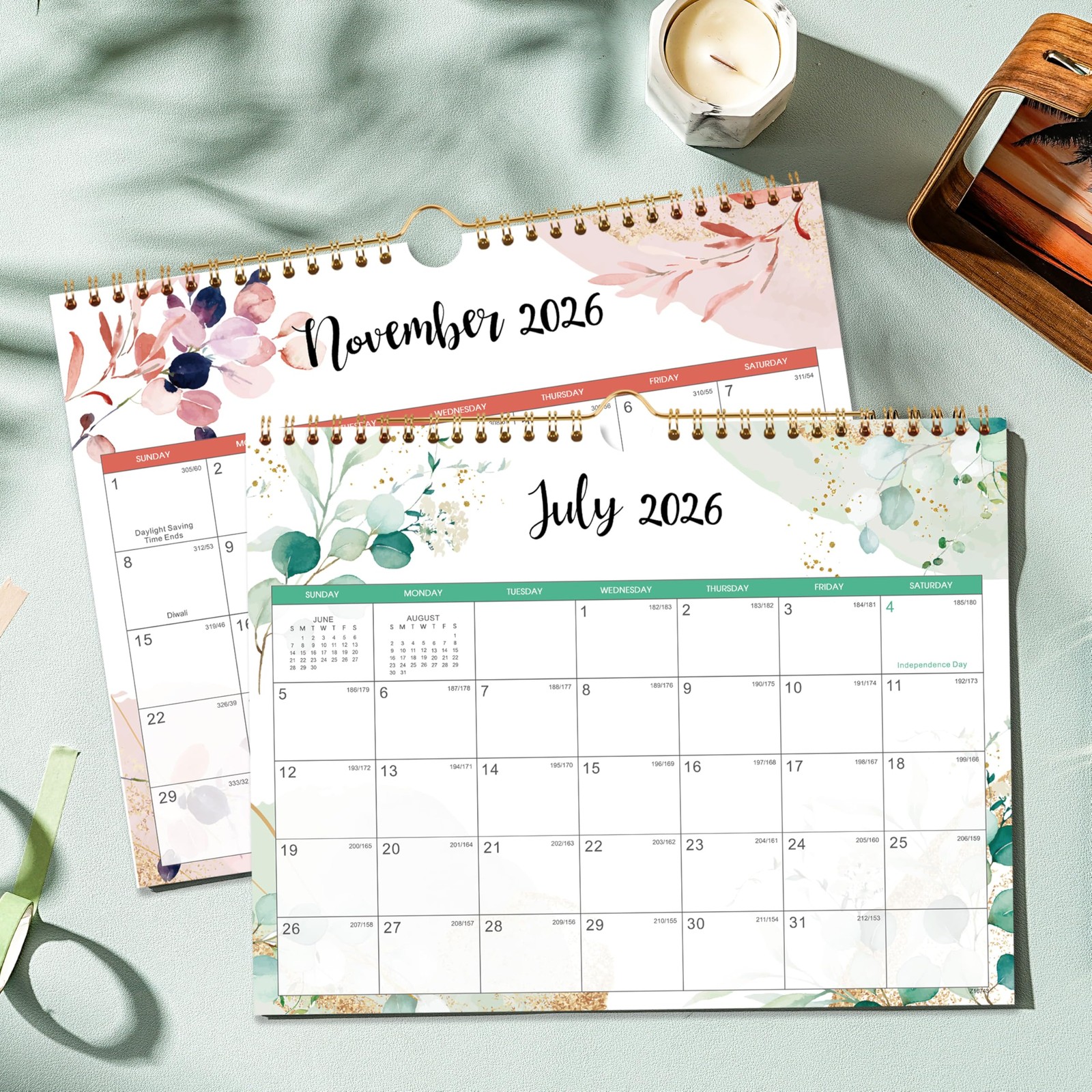 2026-2027 Calendar – Wall from Medium (8.5″ x 11″), White