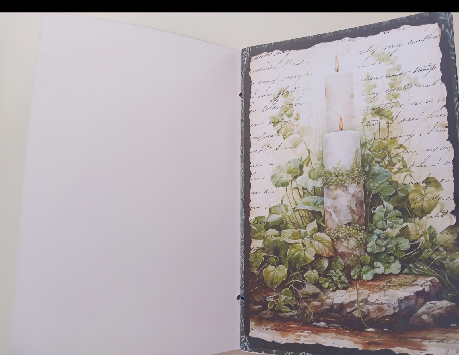 Junk Journal Booklet “IMBOLC” Handmade Gaelic Festival Spring 5.5″x8.5″ 40pg