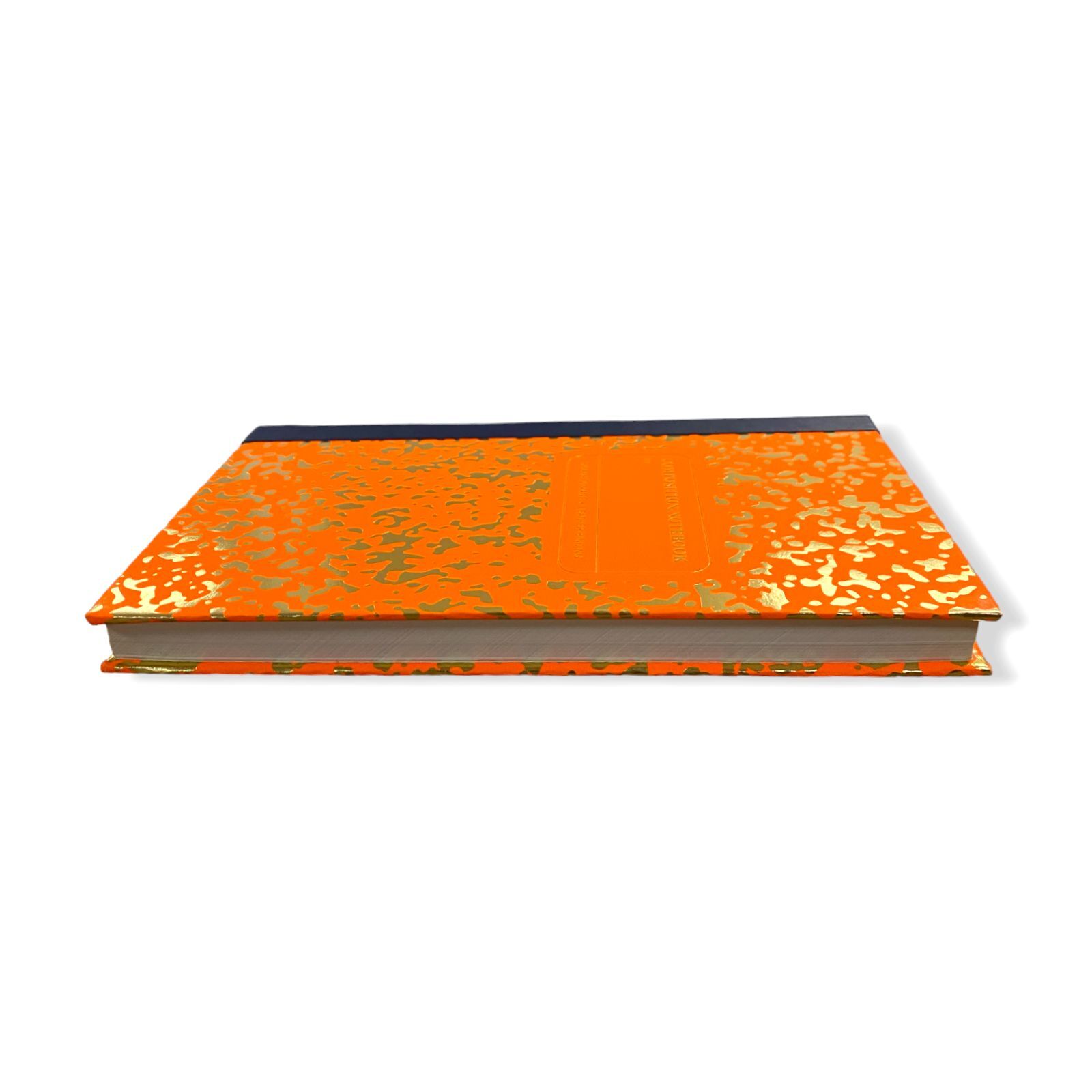 $55 Graphic Image Neon Orange Gold Composition Notebook Leather Edition 6″ x 8″