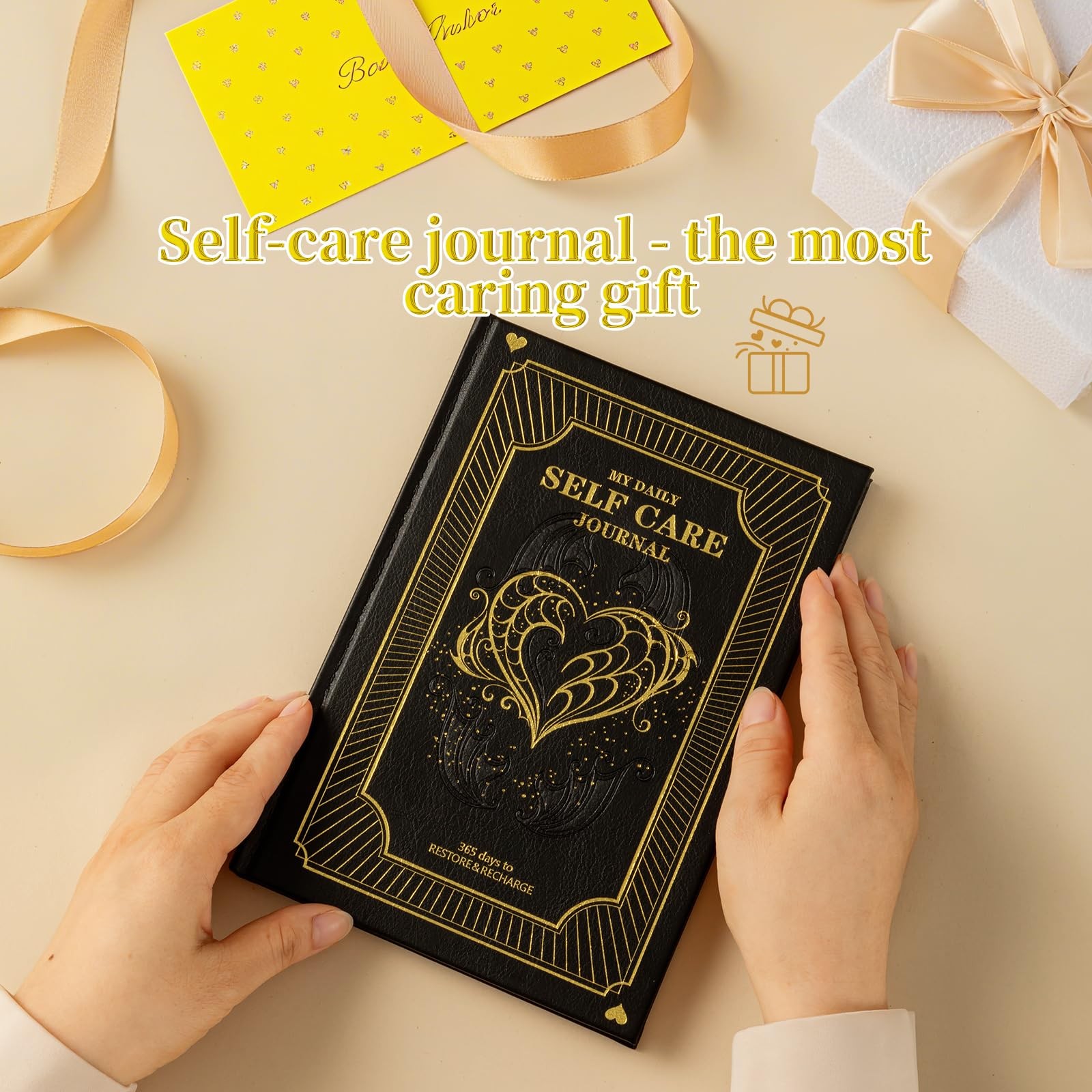 Self-Care Journal for More Happiness, Optimism, Affirmation & Black