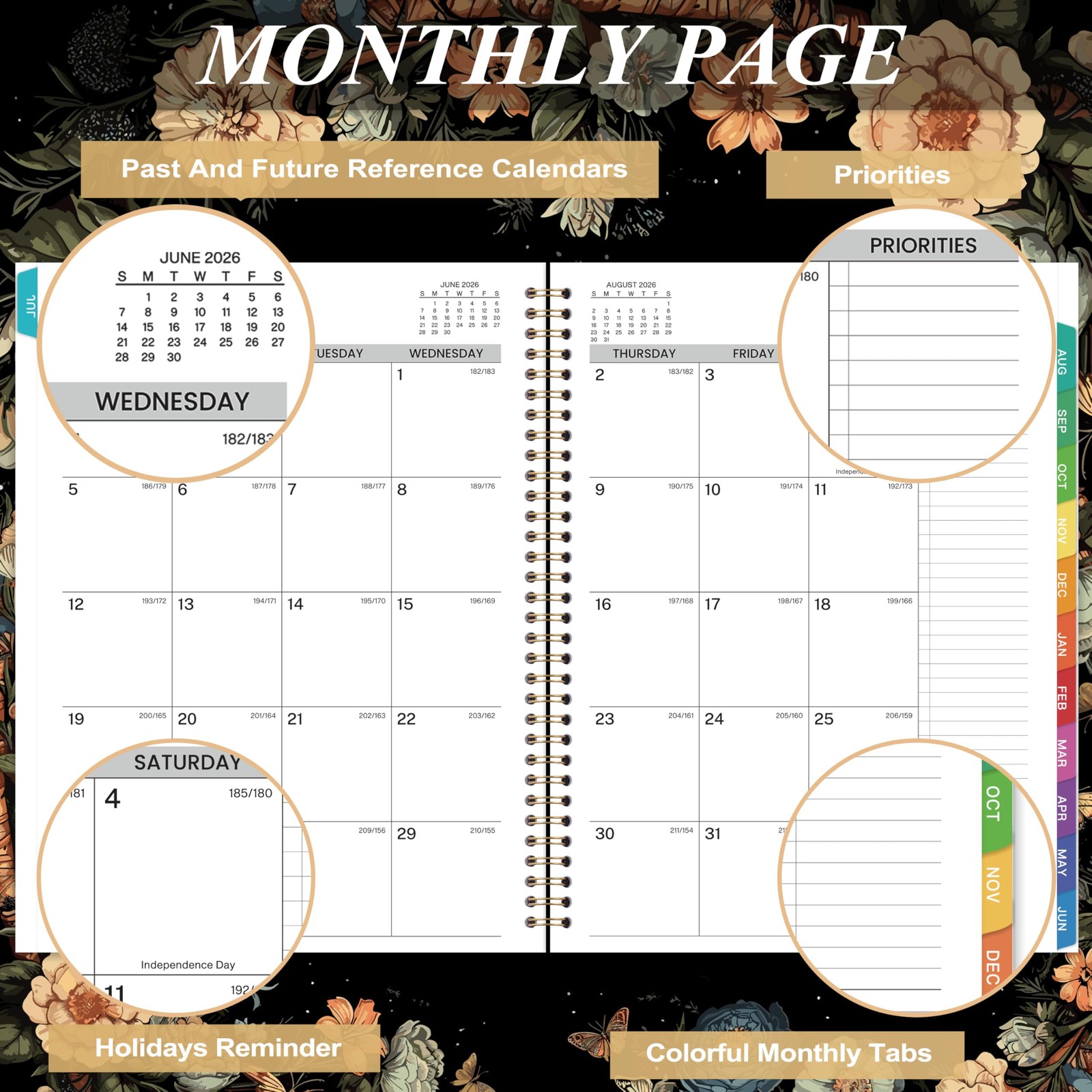 Appointment Book/Planner 2026-2027 – Book 9″ x 11″, Black