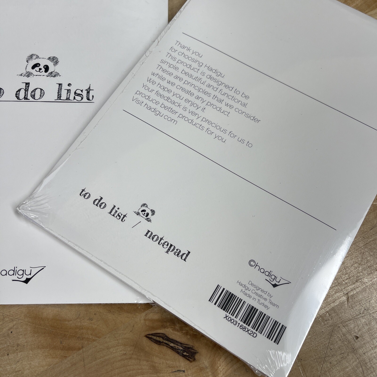 3 Pack Hadigu To Do List Notepad (A5 Size) Cute Panda Design 5.8” x 8.3” New