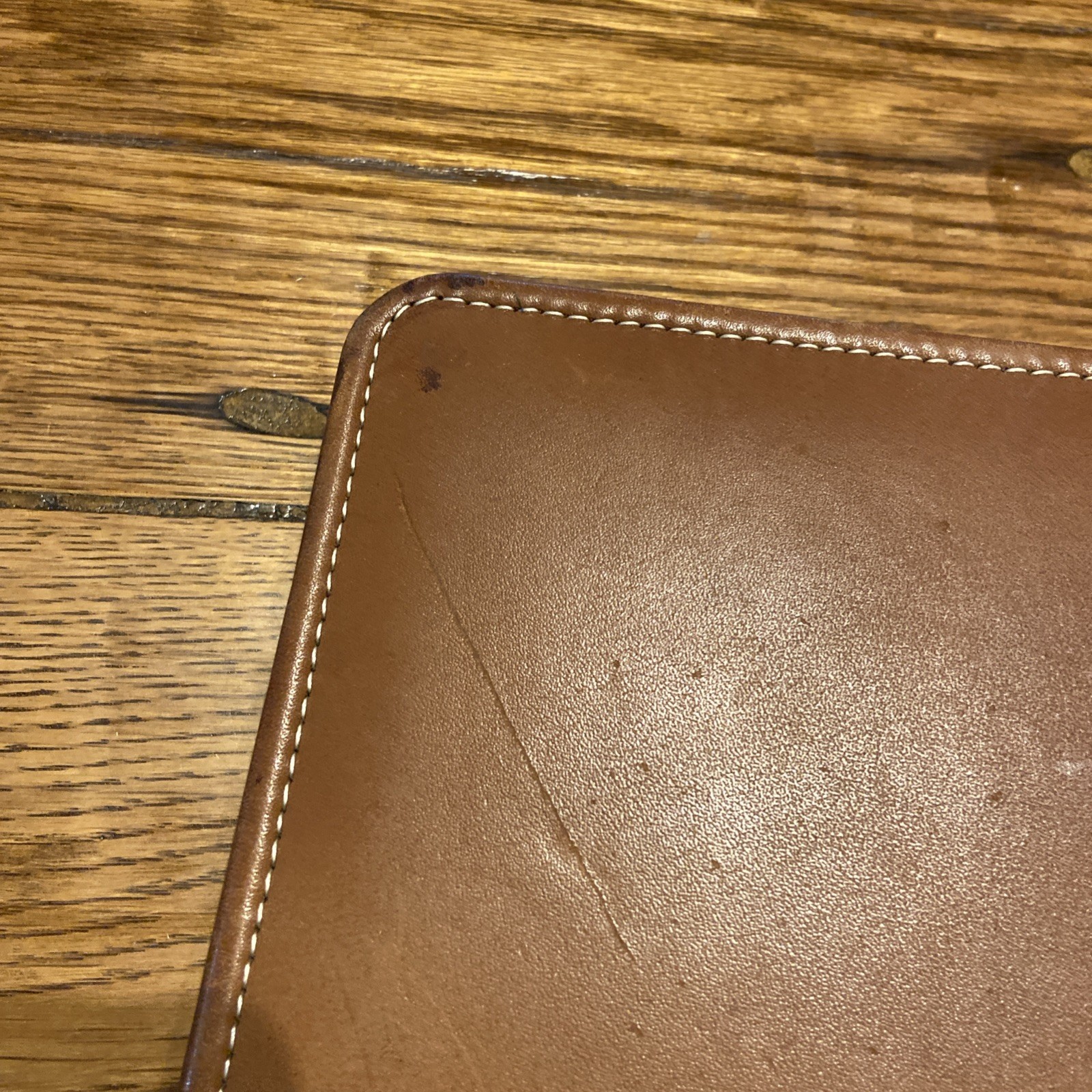 VTG Brown Leather Planner Binder 7-Ring -1.5″ DeVinci Hand Crafted