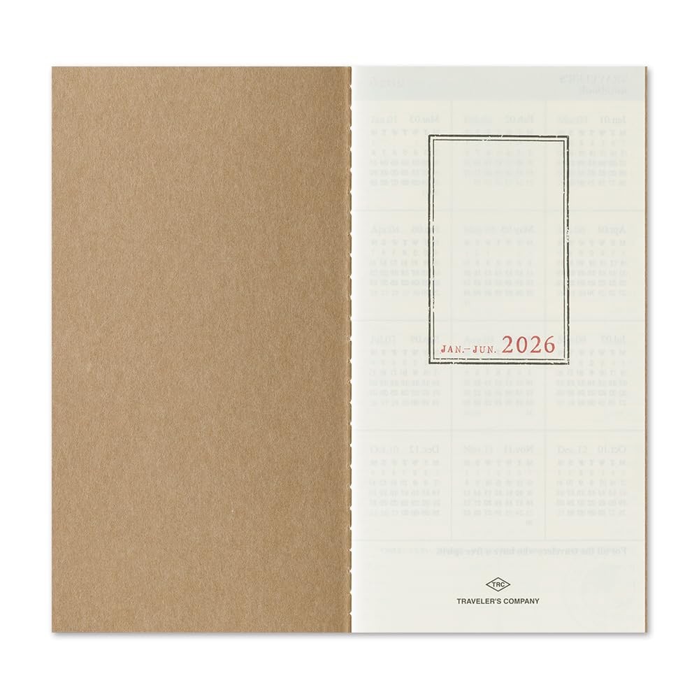Traveler’s Notebook Planner Refill 2026 A5 Slim Vertical 14496006 January Start