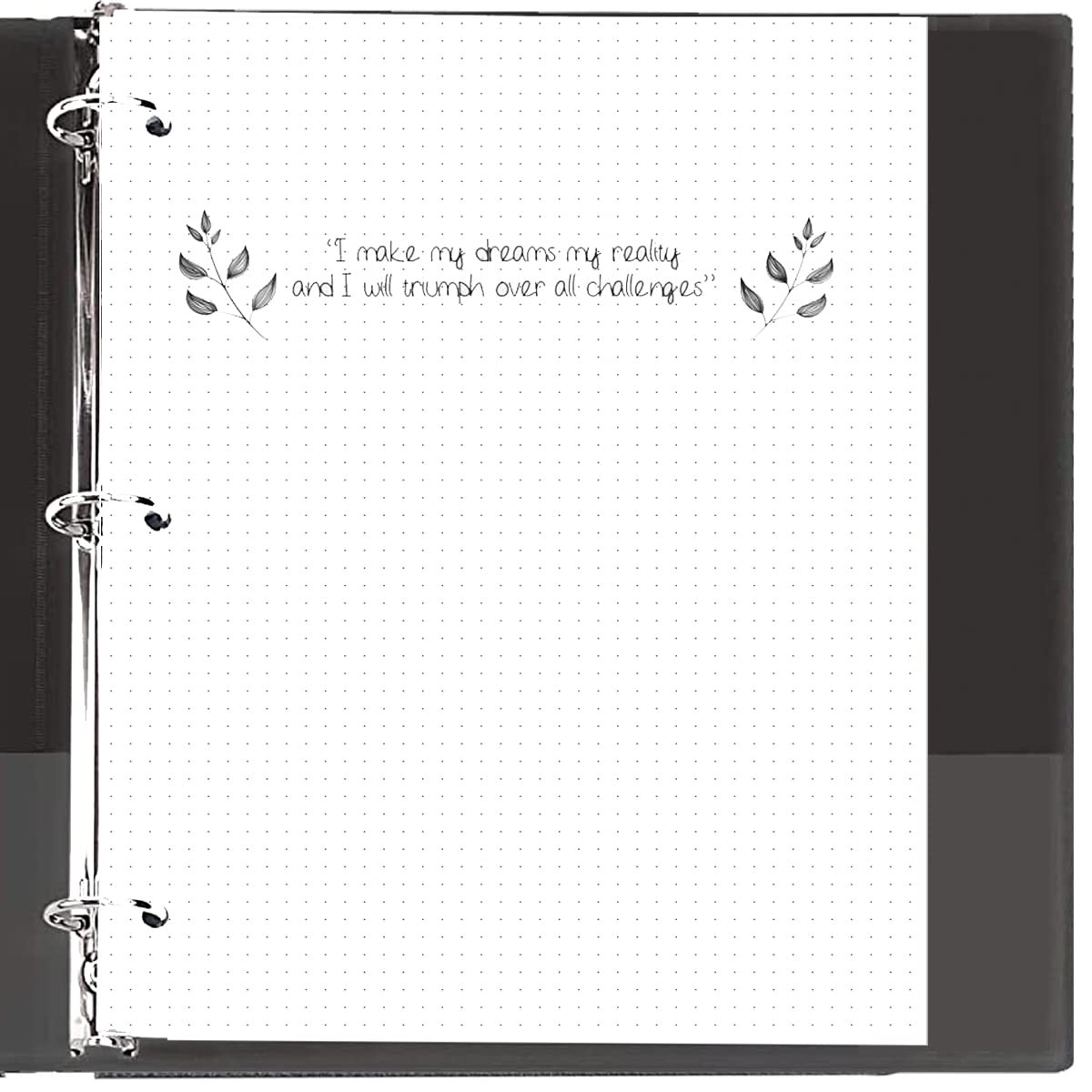 3-Hole Dotted Paper Refills Letter Size 100Sheets / 200Pages Loose-Leaf Paper…