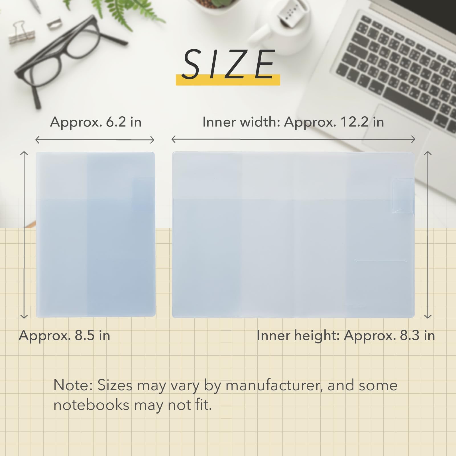 A5 Clear PVC Notebook Cover with Pocket, NBC01
