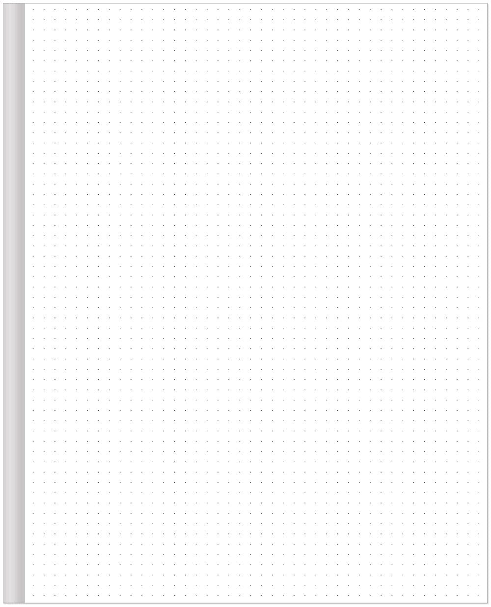 Unpunched Dotted Paper Loose-Leaf 100 Sheets 200 Pages 100gsm 8.5″ x 11″