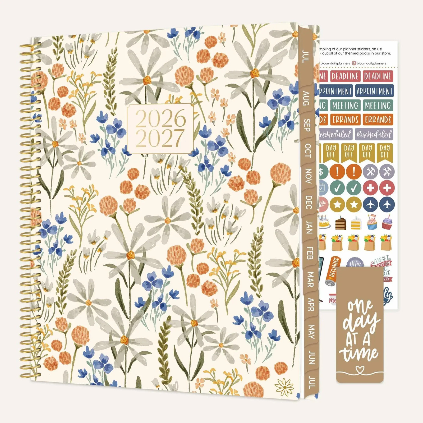 2026–27 Soft Cover Planner, 8.5″ x 11″ | Whimsical Wildflowers