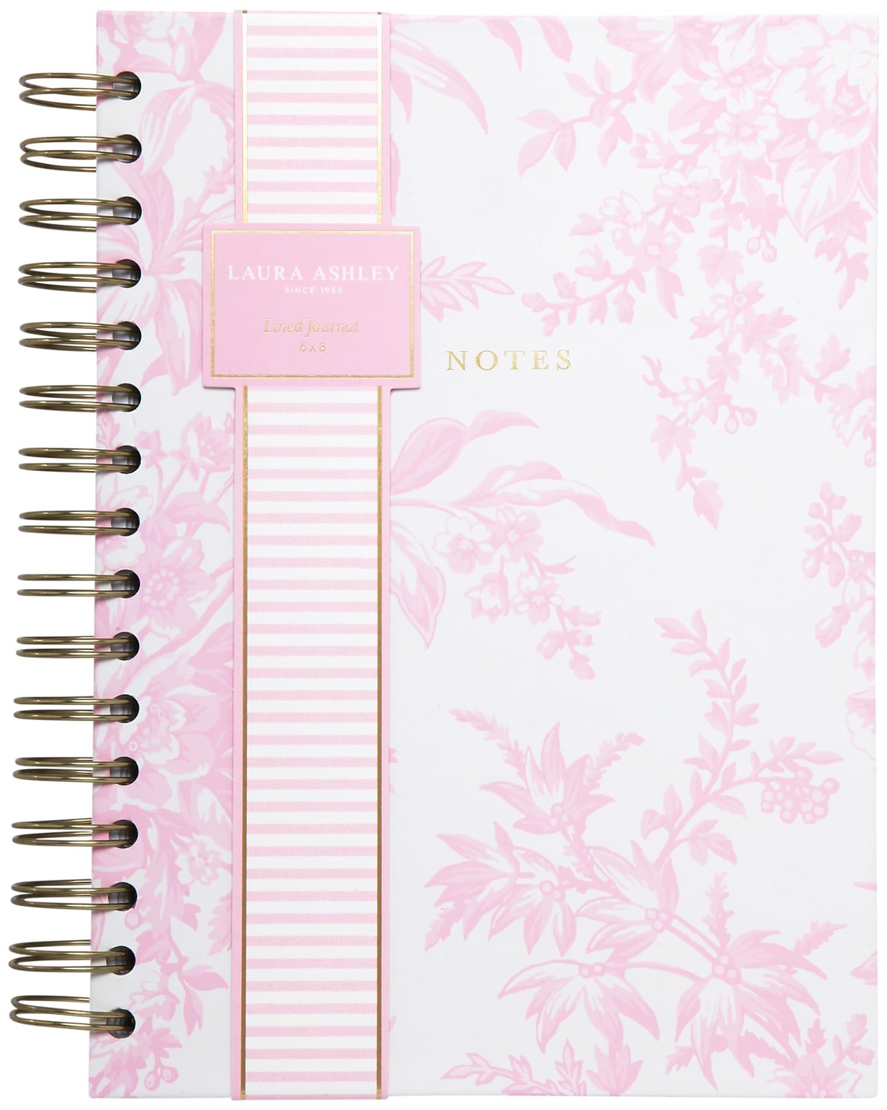 Laura Ashley English Garden Spiral Writing 6-x-8-Inches,