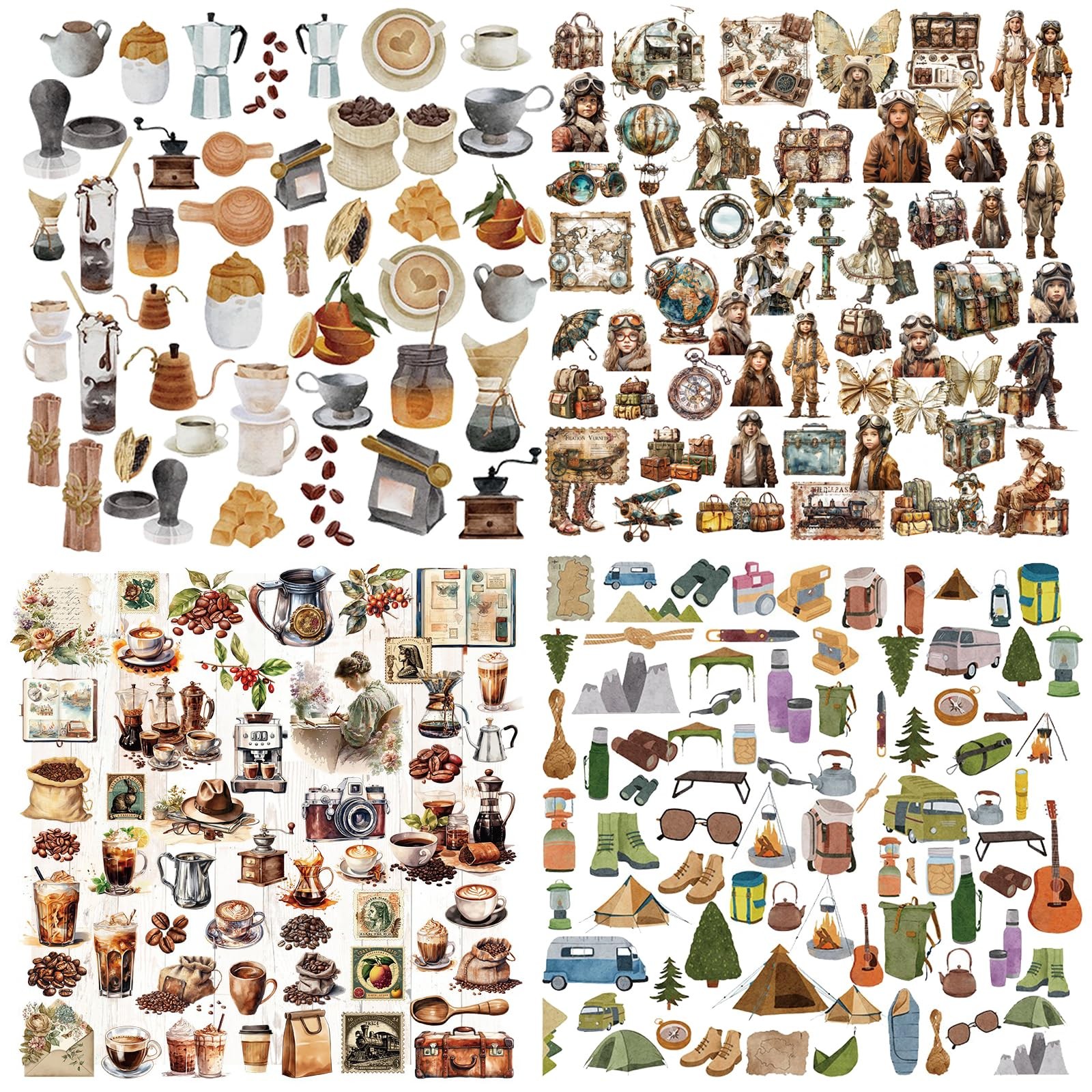 Clear Stickers for Scrapbooking Journaling Vintage Junk Journal Supplies Tran…