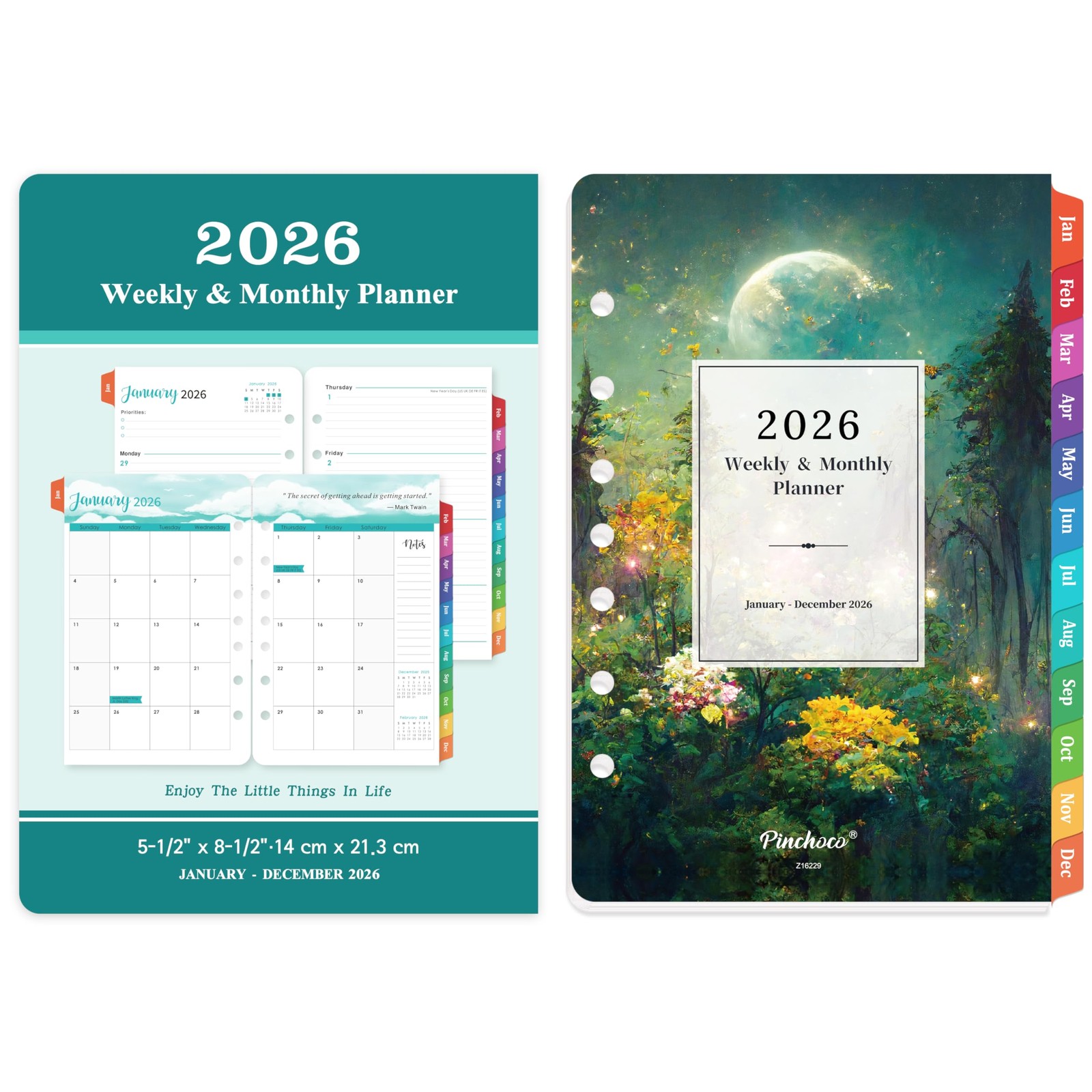 2026 Planner Refills – Planner Refills 2026, JAN 2026 – DEC 2026, 5-1/2″ x 8-…