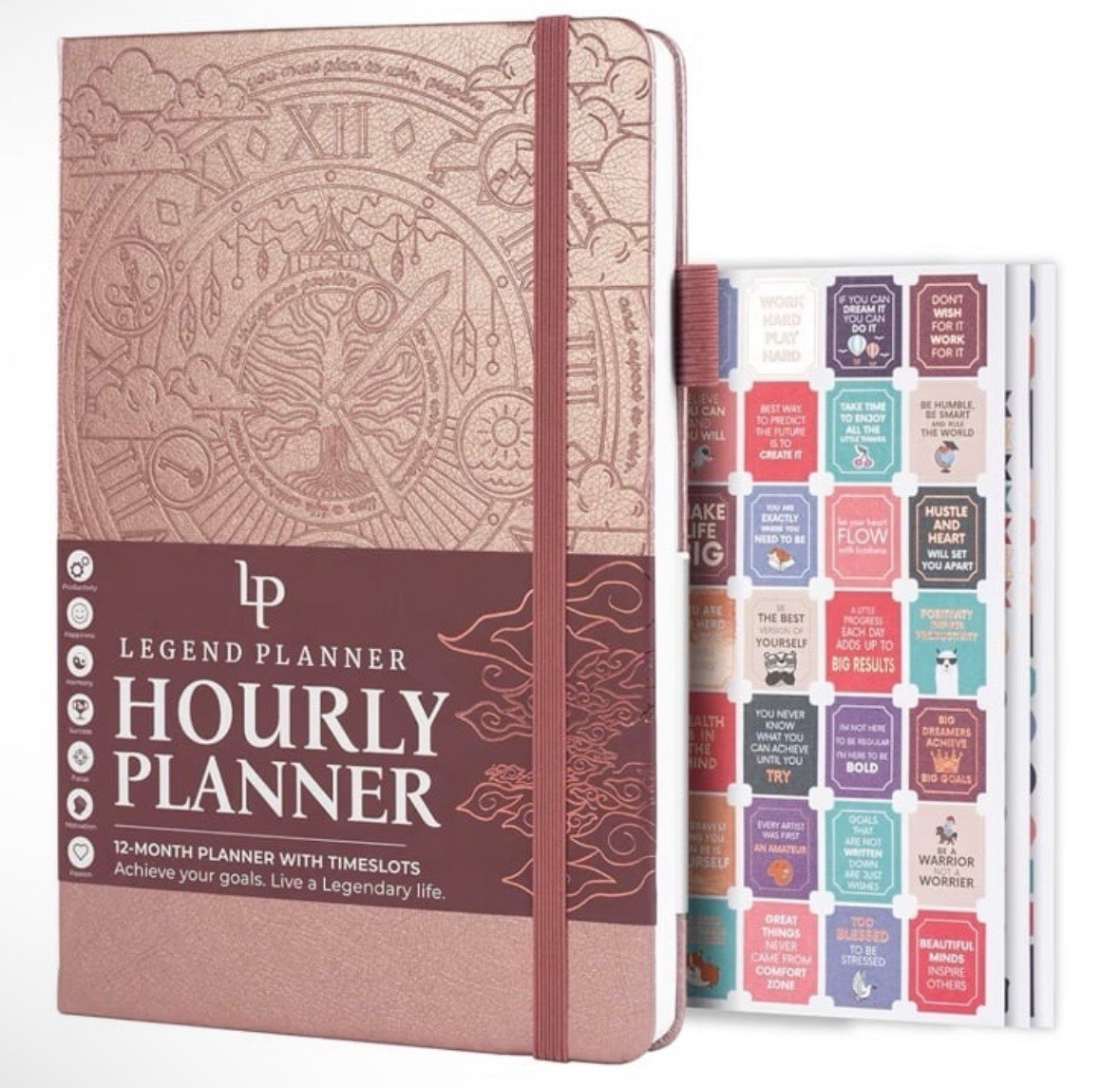 Legend Planner | Hourly Planner 2026 | A5 5.5×8.3 | Rose Gold | SEALED