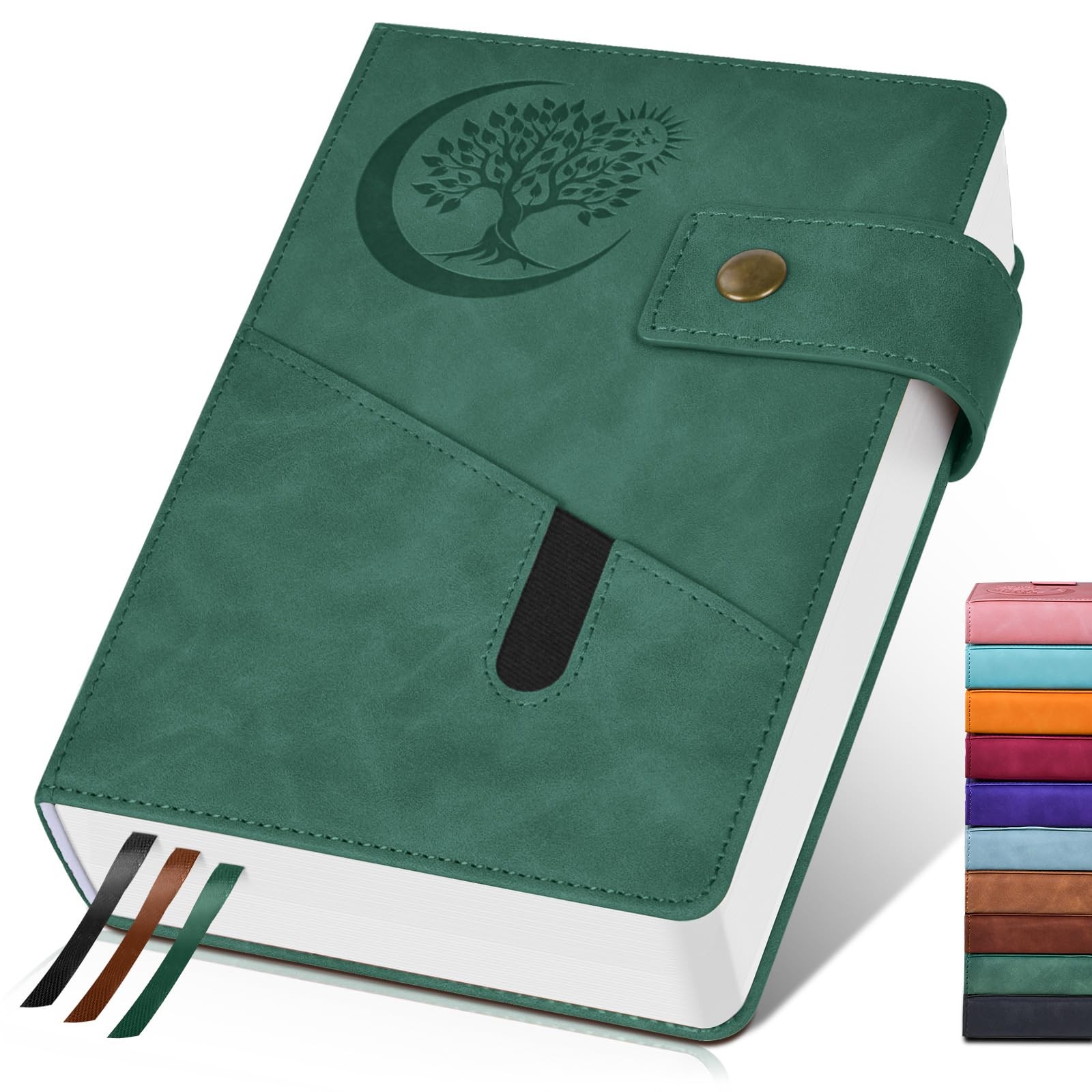 365 Page Thick Lined Journal Notebook for Men A4 size (8.5in x 11in) Green