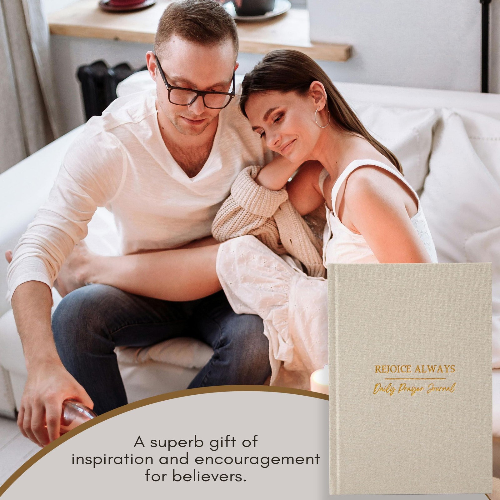 ilohaus Bible Journal & Prayer for Woman – 180-Day BEIGE-REJOICE