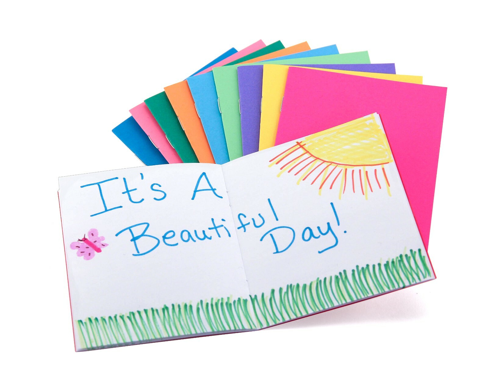 Hygloss Products Small Blank Books – 10 Assorted Colors – 32 Pages – 5.5 x 8.5″