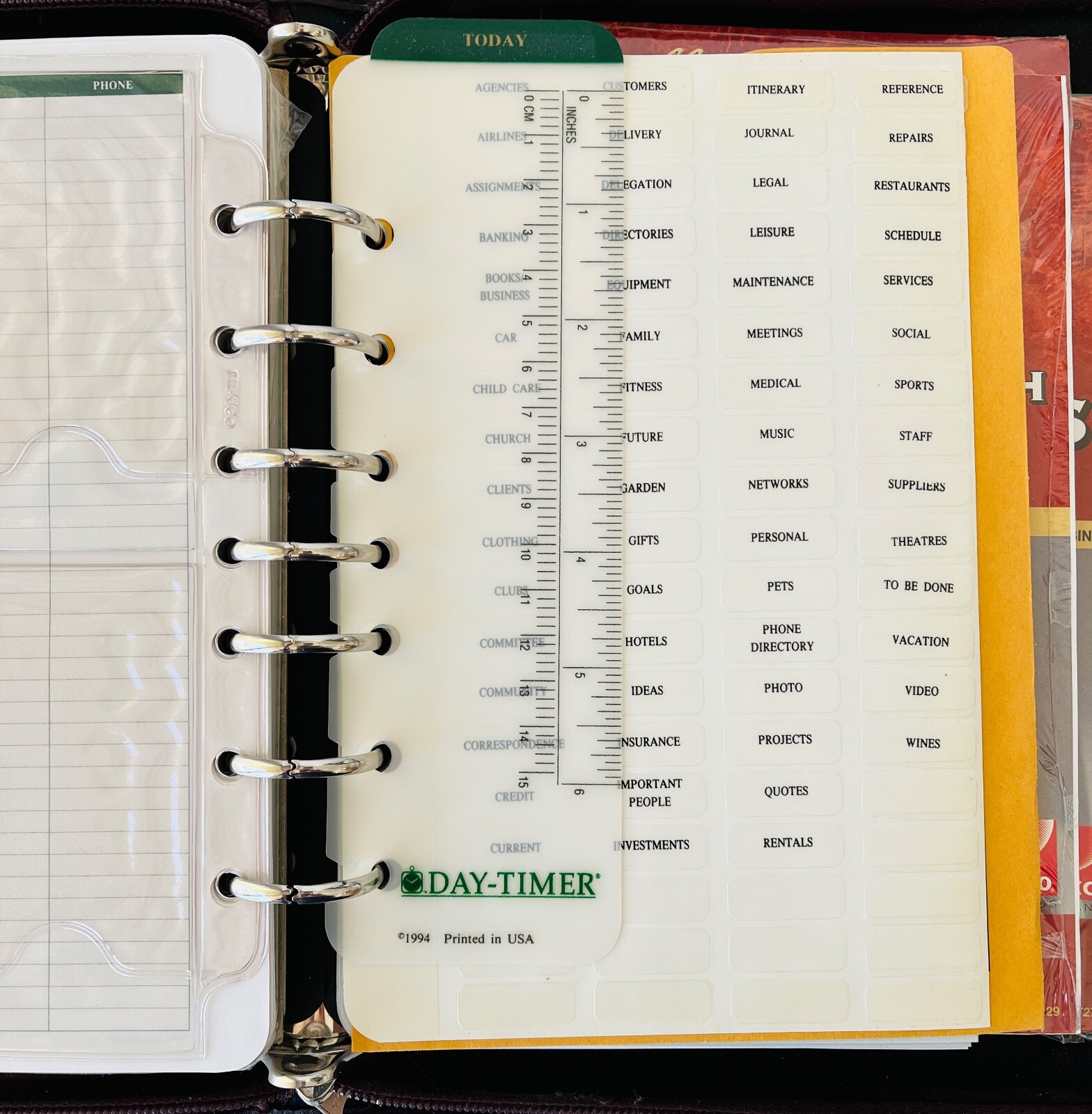 Day-Timer Agenda Binder Personal Organizer To-Do Lists Contacts Diary New 2001