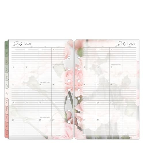 Ring-Bound Planner Refill – Two Pages Per Day, Classic Size, Jul 2026 – Jun 2027