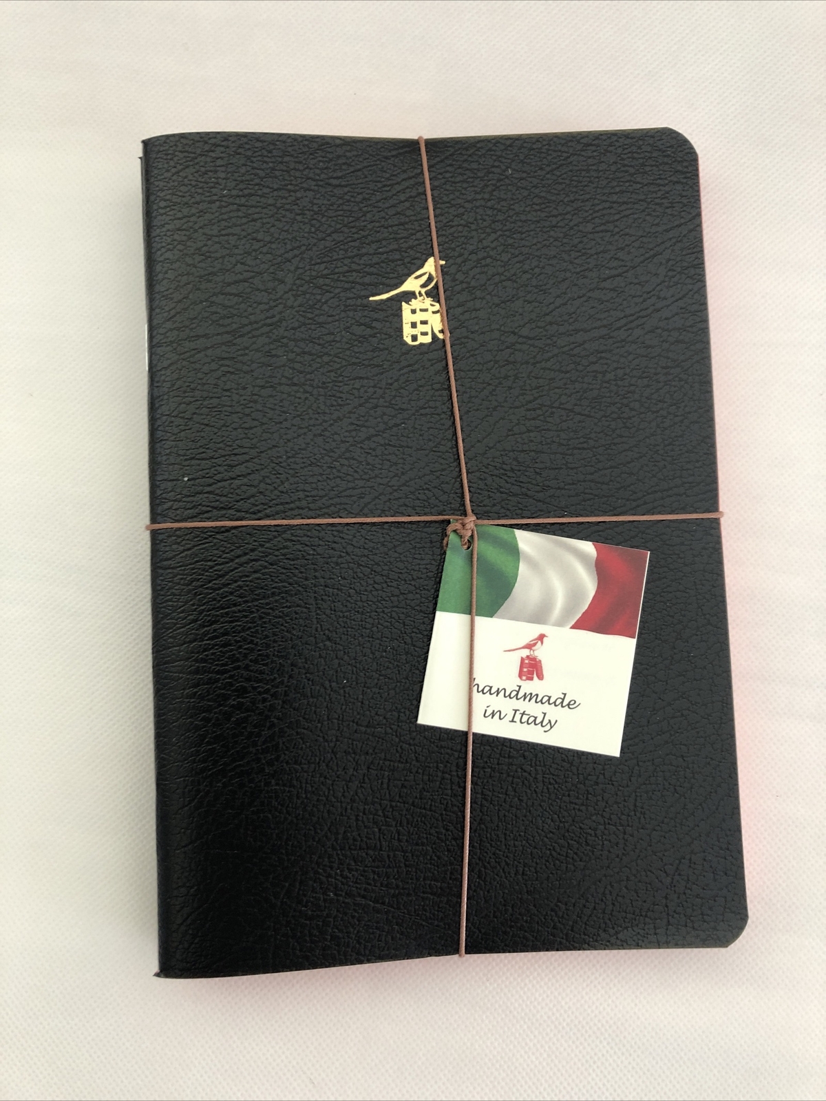 New Set of 3 Bieffe Made in Italy Lined Notebooks Journals Black