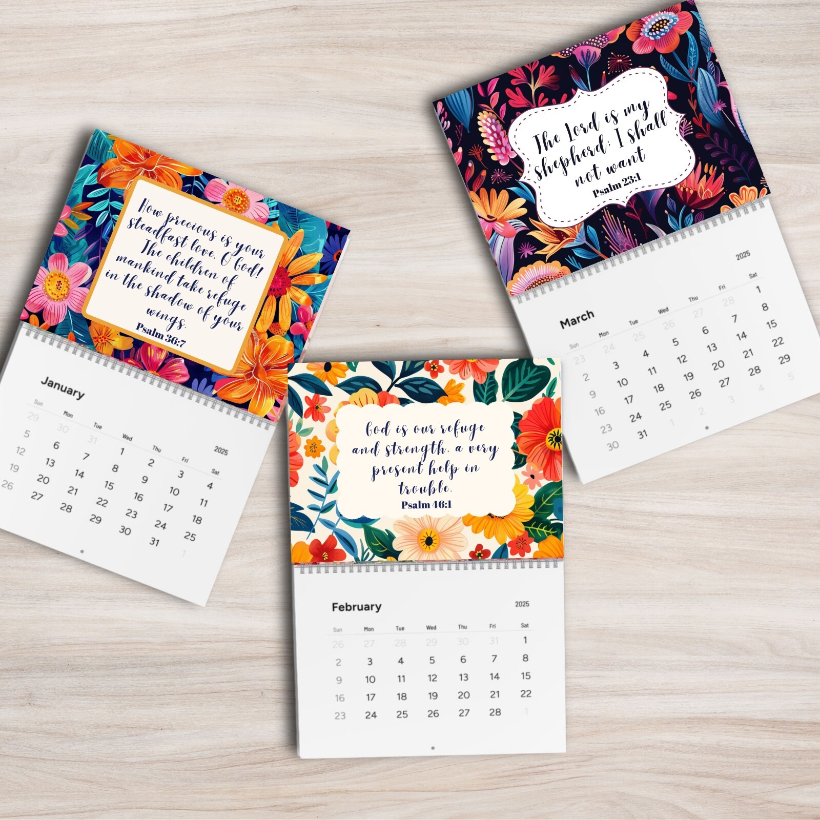 2025 Wall Calendar With bible Verse,12 Month Inspirational Christian 11″ x 8.2″