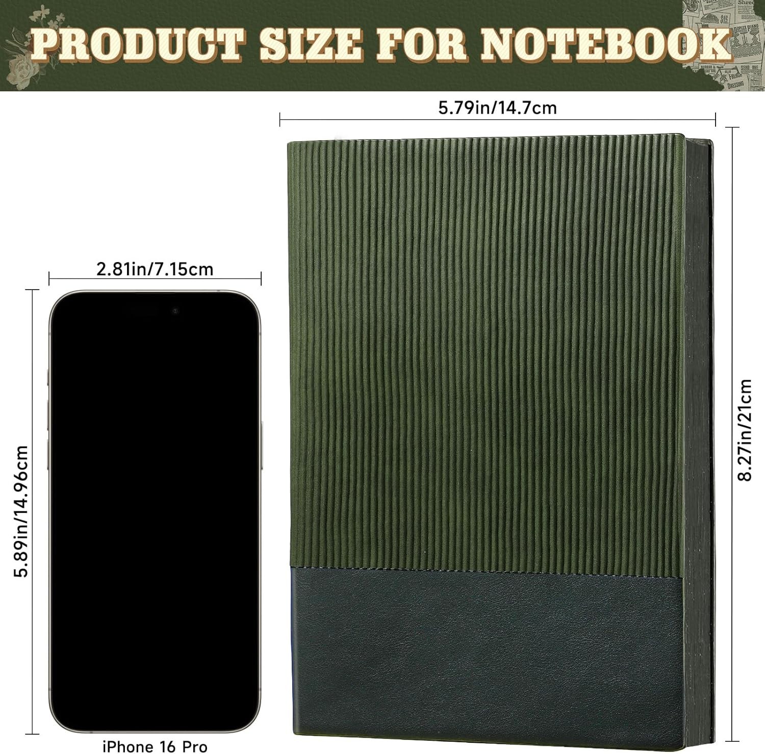 Leather Vintage Lined Journal Notebook,Leather Softcover Lined Journal Notebooks