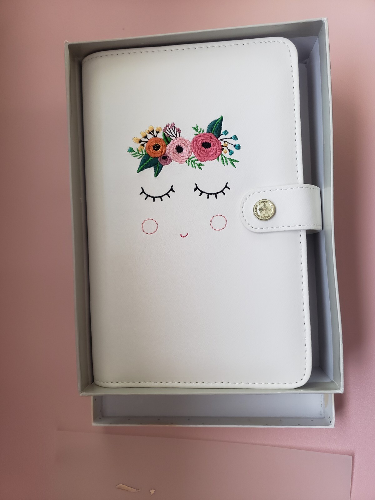 Websters Pages Planner Personal Size New Organizer White Pink Floral Agenda