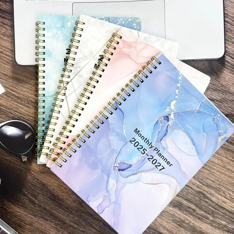 Yearly Planner 2025-2027 3 Year Monthly Planner Calendar Planner Daily Notebook