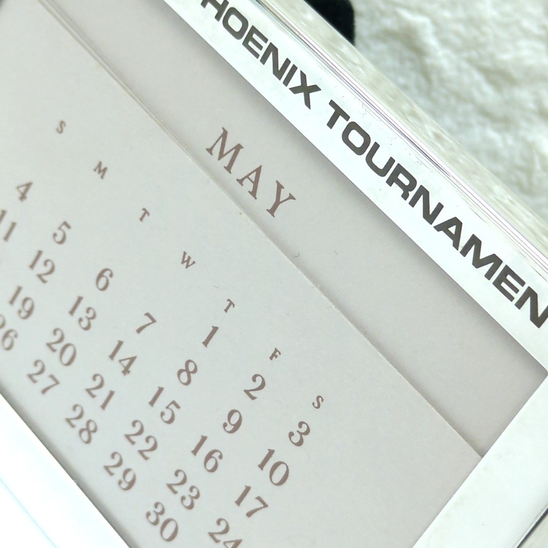 Vintag Tiffany & Co. Desk Calendar Photo Frame Silver Plated Perpetual Calendar